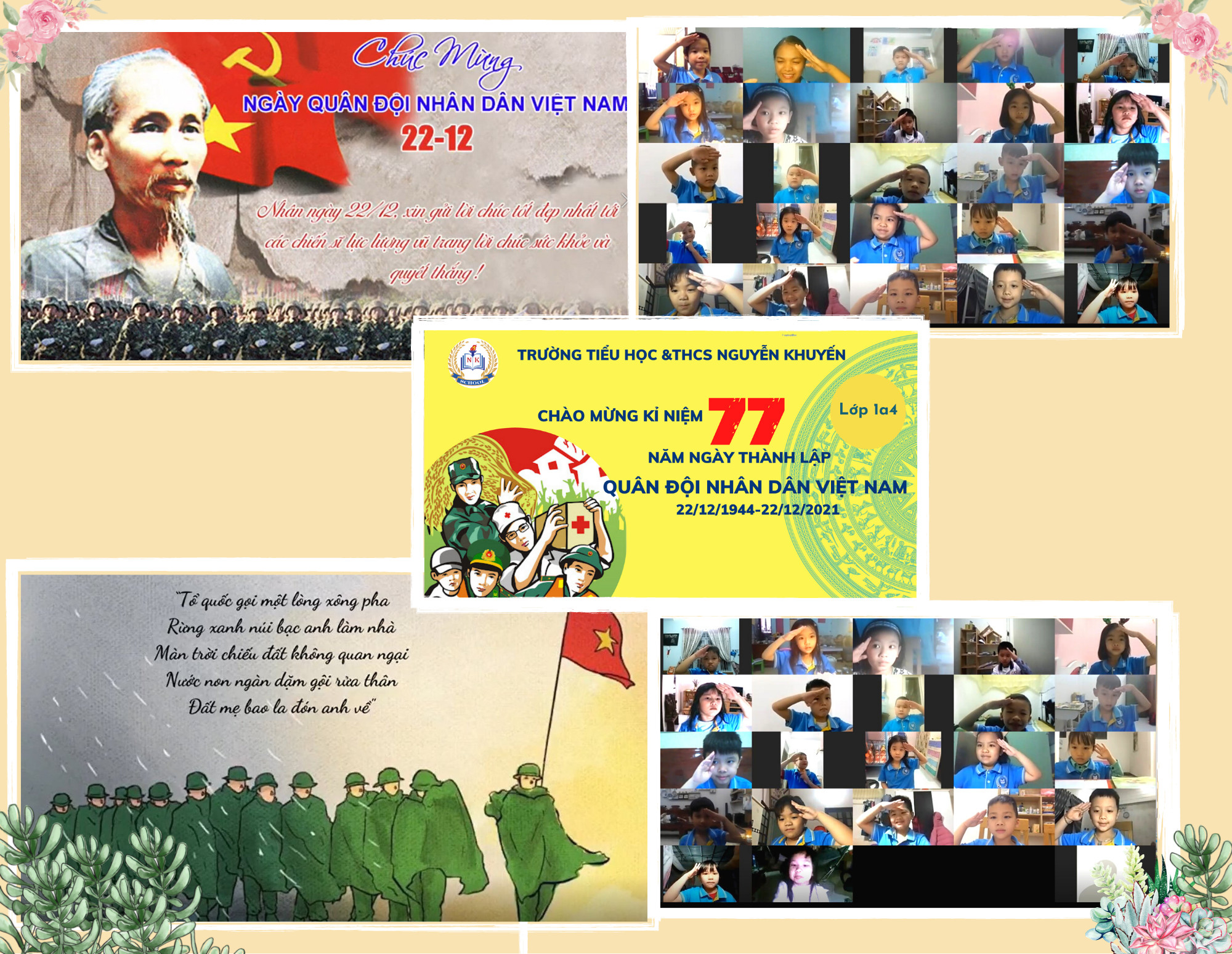 Tuyên truyền kỷ niệm 77 năm ngày thành lập Quân đội nhân dân Việt Nam (22/12/1944 - 22/12/2021) và 32 năm ngày Hội quốc phòng toàn dân (22/12/1989 - 22/12/2021)