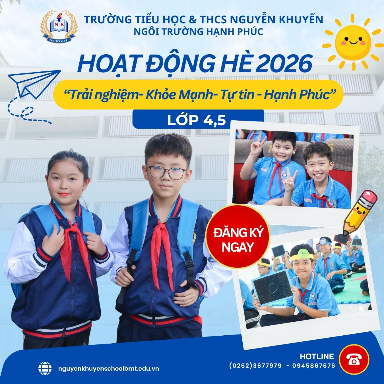 HOẠT ĐỘNG HÈ LỚP 4 & 5 NĂM HỌC 2026 - 2027